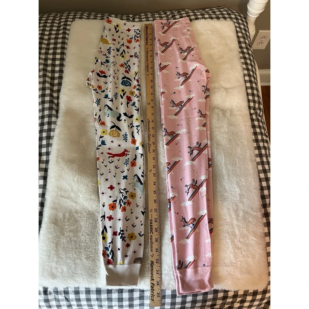 Hanna‎ Andersson Pajama Set * Bundle of 2* Unicorns Floral Woodland Girl Size 10